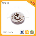 MFB89 Custom brand logo deboss metal 4 holes sewing button for clothing